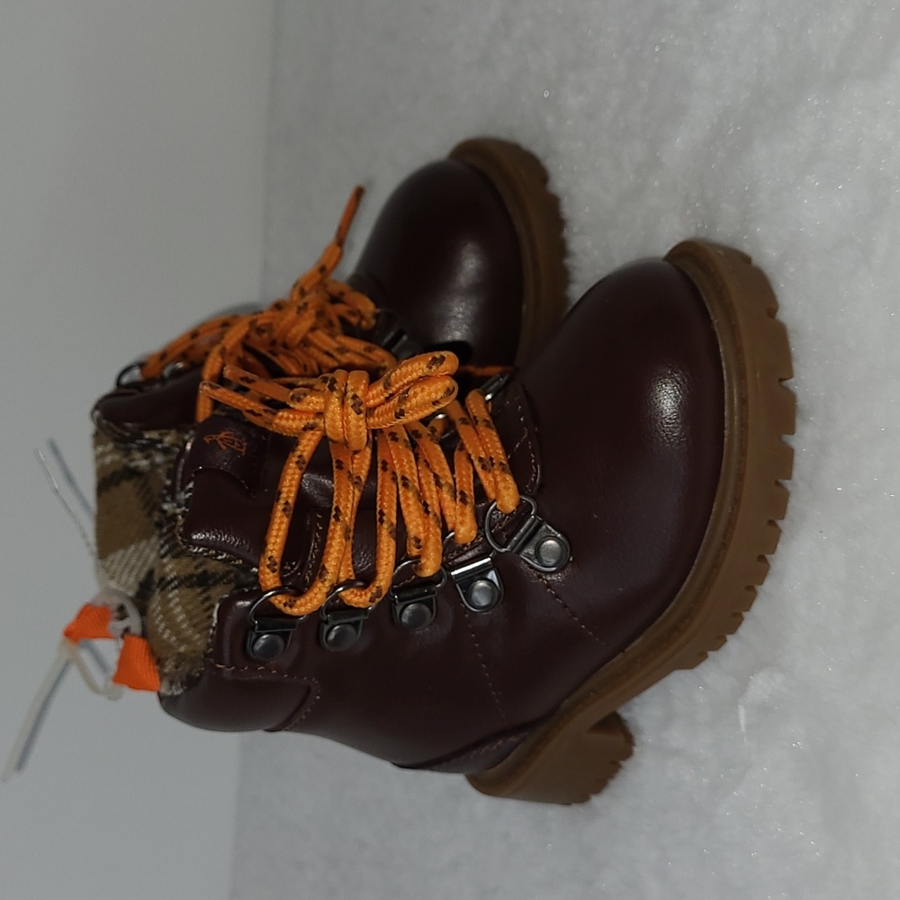 NWOT Original Penguin London Boots Brown w/ Side Zipper Boys' Size 5
